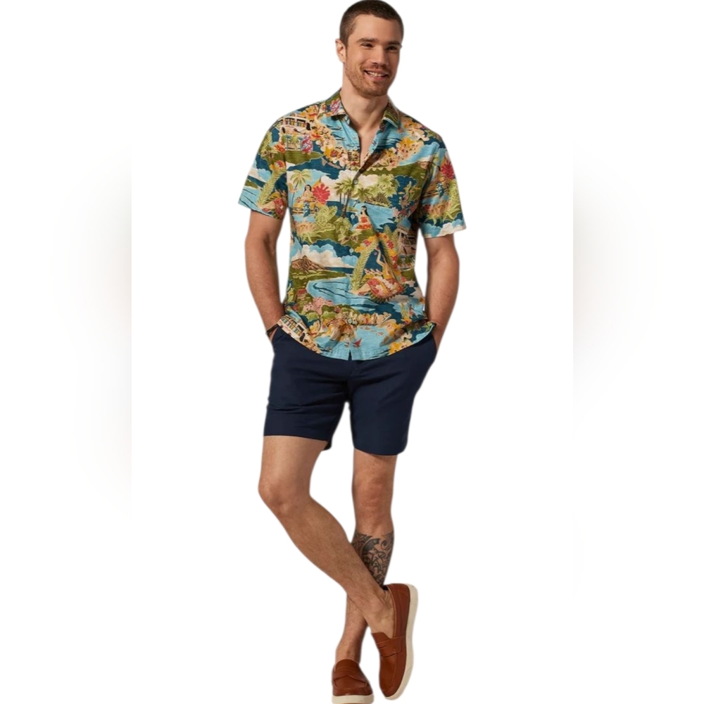 Tori Richard Boat Day Aloha Hawaiian Cotton Beach Shirt - Men's XS
